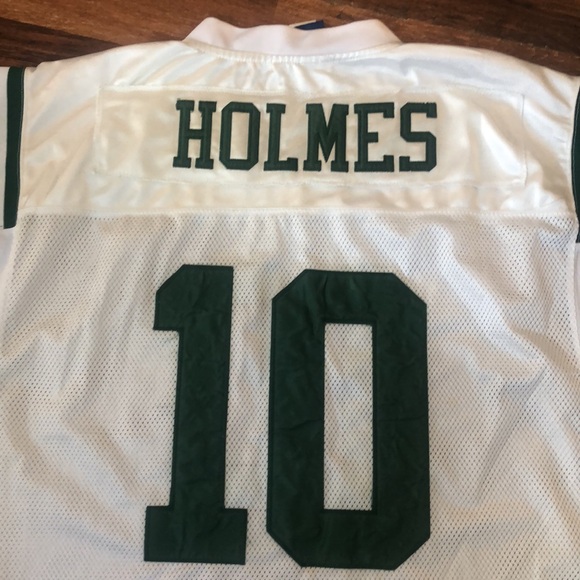 NFL REEBOK NEW YORK JETS JERSEY MEN'S SIZE 56 100% AUTHENTIC SANTONIO HOLMES #10 - Picture 6 of 15